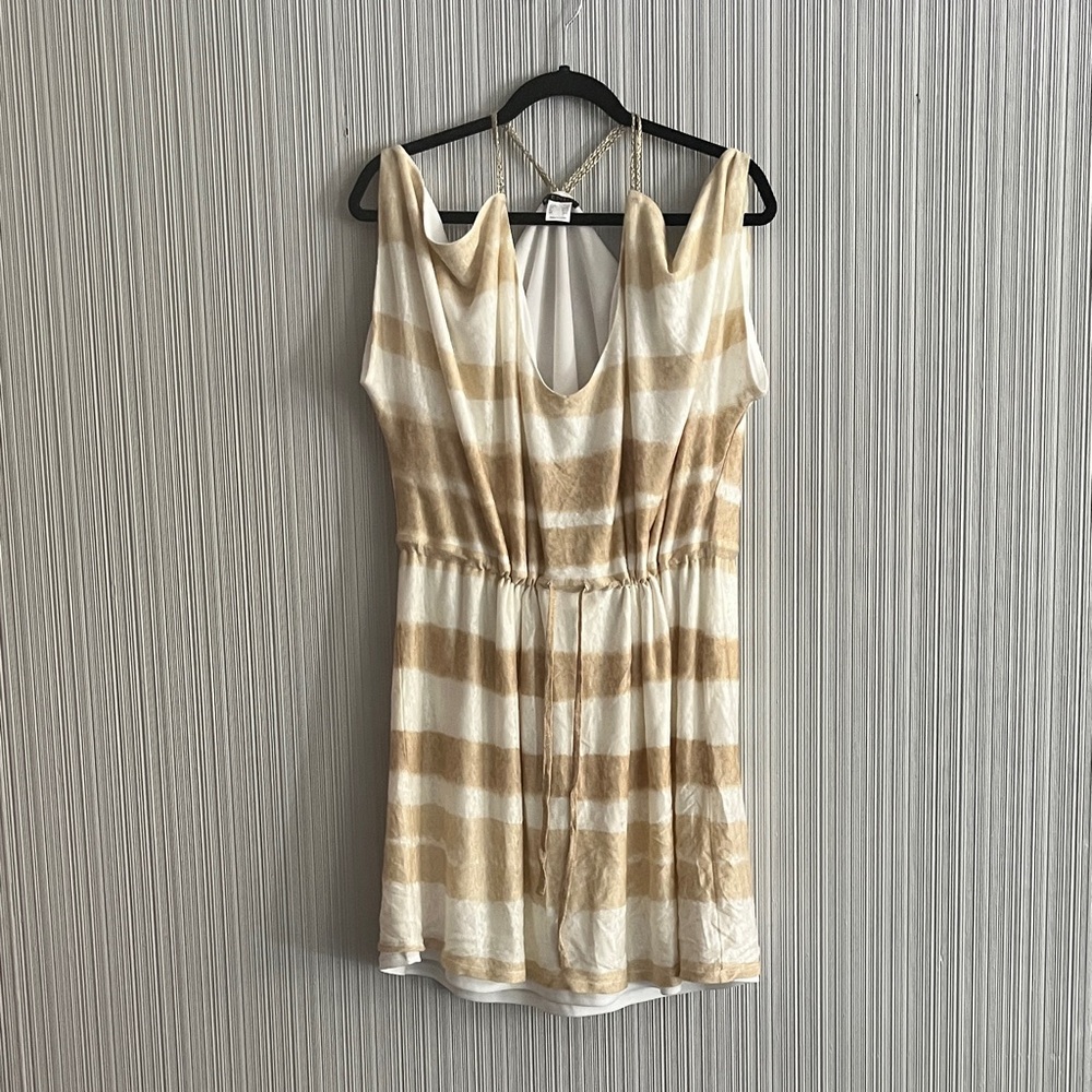 Plus size Venus off-shoulder woven strap mini dress with drawstring detail